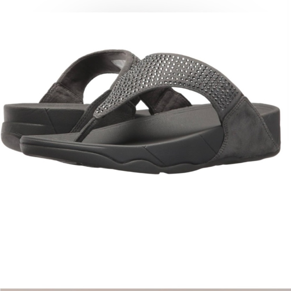 Fitflop Gray Studded Flip Flop Sandals size 9